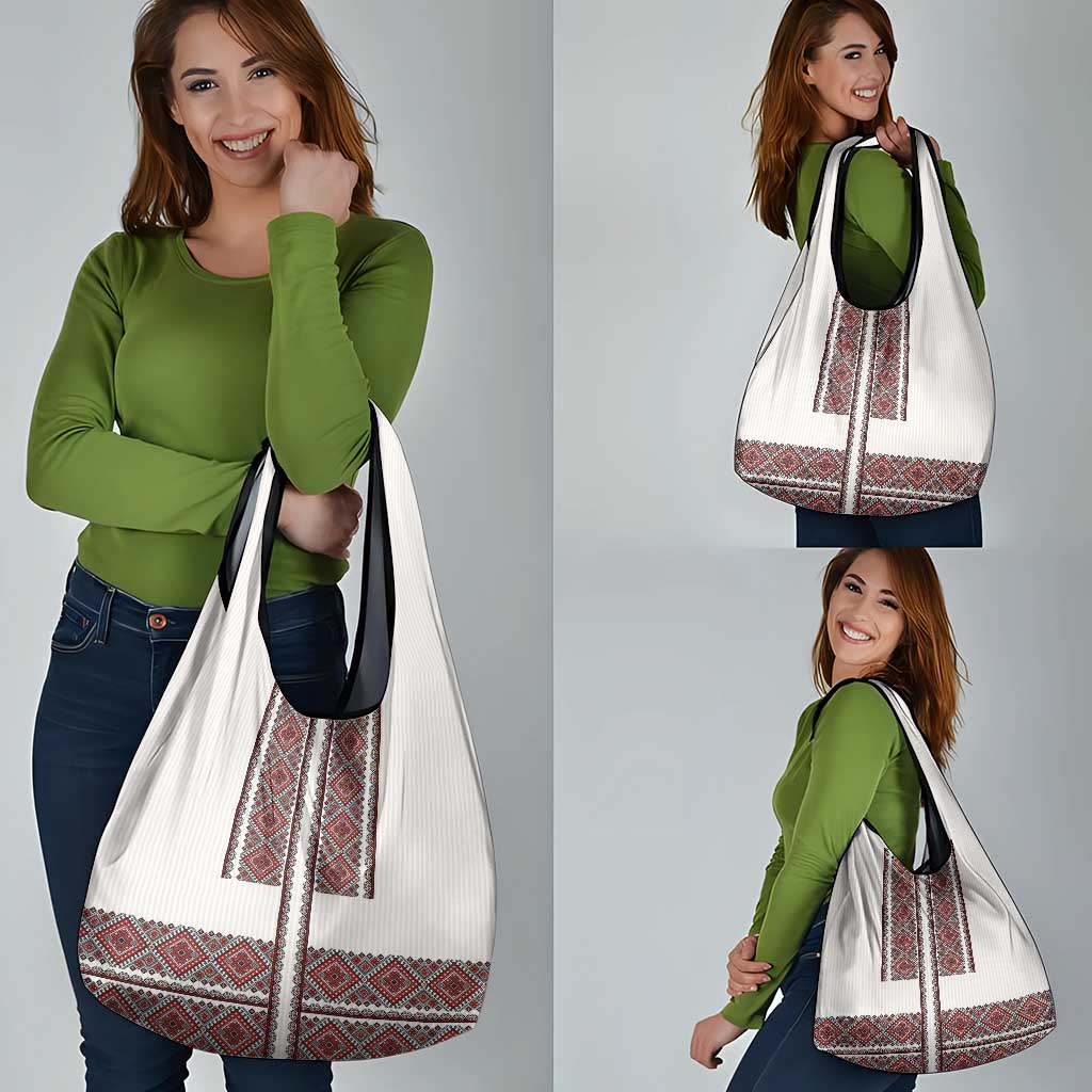 Ukraine Vyshyvanka Day Grocery Bag Ukrainian Folk Seamless