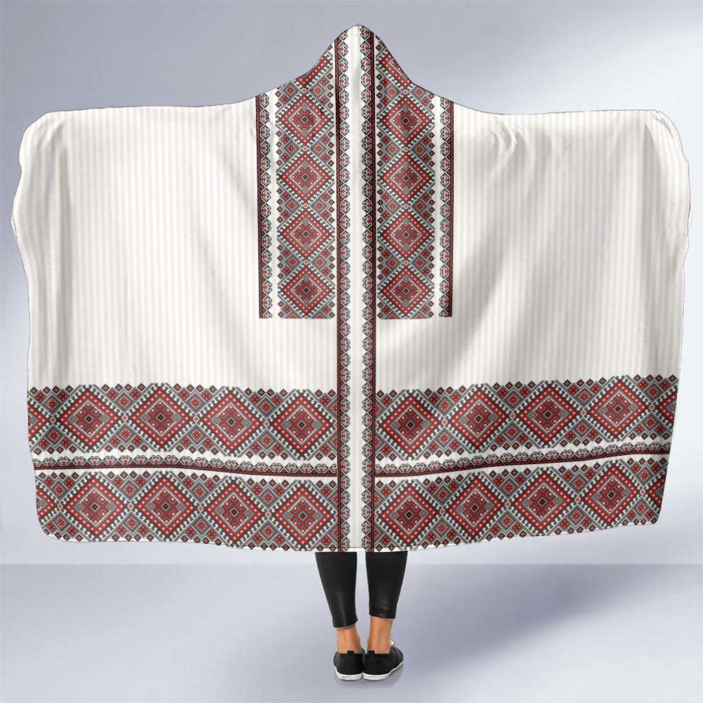 Ukraine Vyshyvanka Day Hooded Blanket Ukrainian Folk Seamless