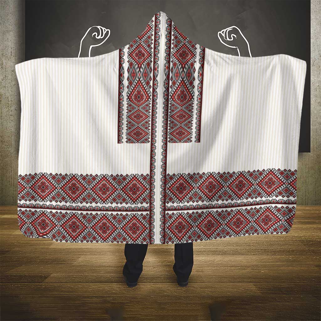 Ukraine Vyshyvanka Day Hooded Blanket Ukrainian Folk Seamless