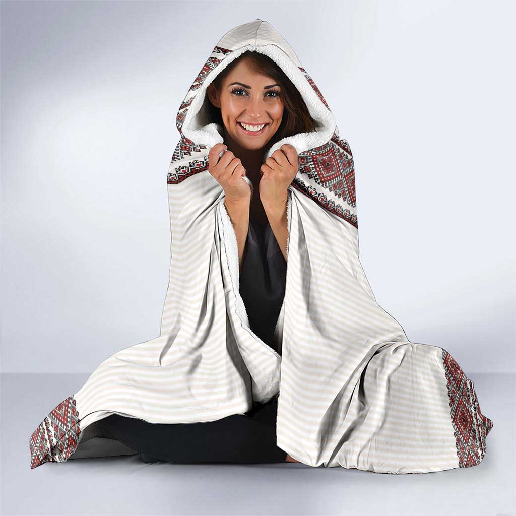 Ukraine Vyshyvanka Day Hooded Blanket Ukrainian Folk Seamless