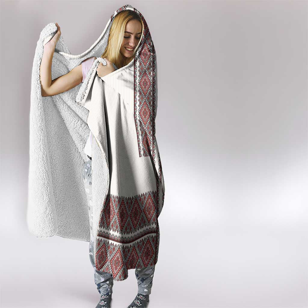 Ukraine Vyshyvanka Day Hooded Blanket Ukrainian Folk Seamless