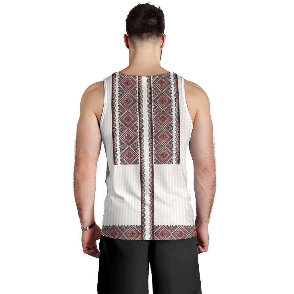 Ukraine Vyshyvanka Day Men Tank Top Ukrainian Folk Seamless