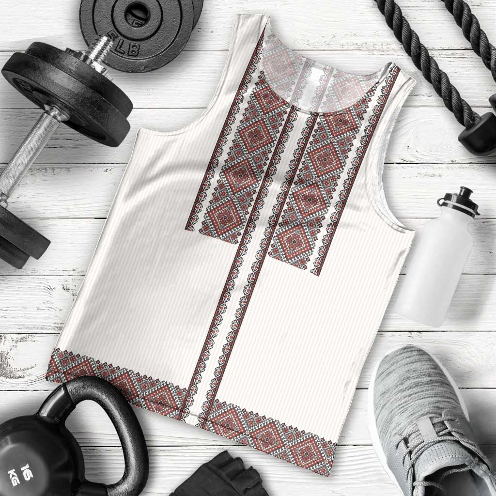 Ukraine Vyshyvanka Day Men Tank Top Ukrainian Folk Seamless