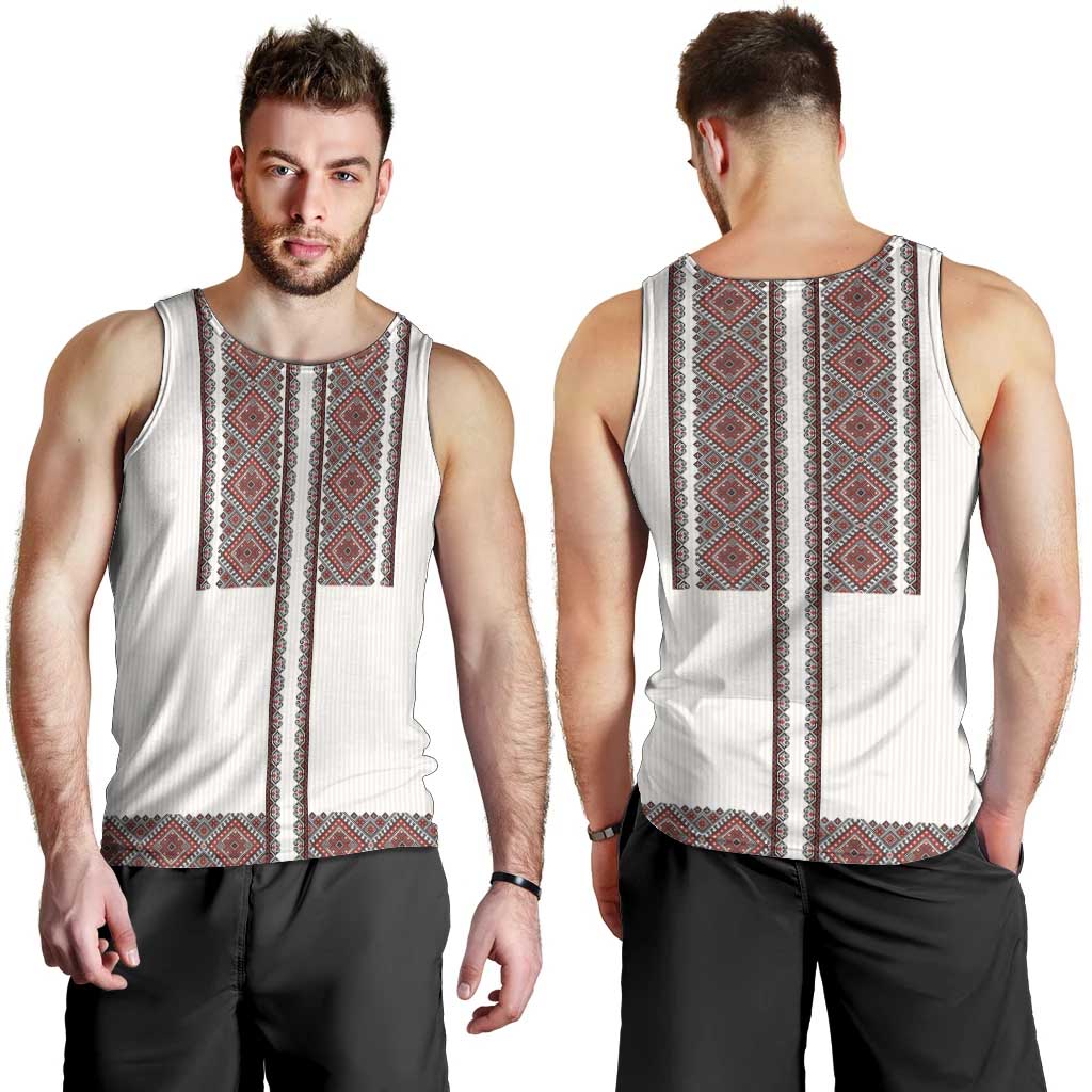 Ukraine Vyshyvanka Day Men Tank Top Ukrainian Folk Seamless