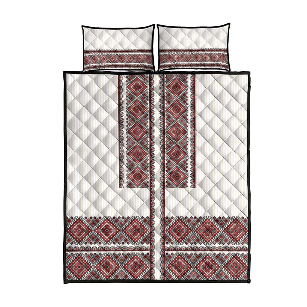 Ukraine Vyshyvanka Day Quilt Bed Set Ukrainian Folk Seamless