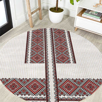 Ukraine Vyshyvanka Day Round Carpet Ukrainian Folk Seamless