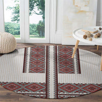 Ukraine Vyshyvanka Day Round Carpet Ukrainian Folk Seamless