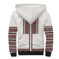 Ukraine Vyshyvanka Day Sherpa Hoodie Ukrainian Folk Seamless
