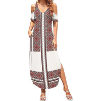 Ukraine Vyshyvanka Day Summer Maxi Dress Ukrainian Folk Seamless