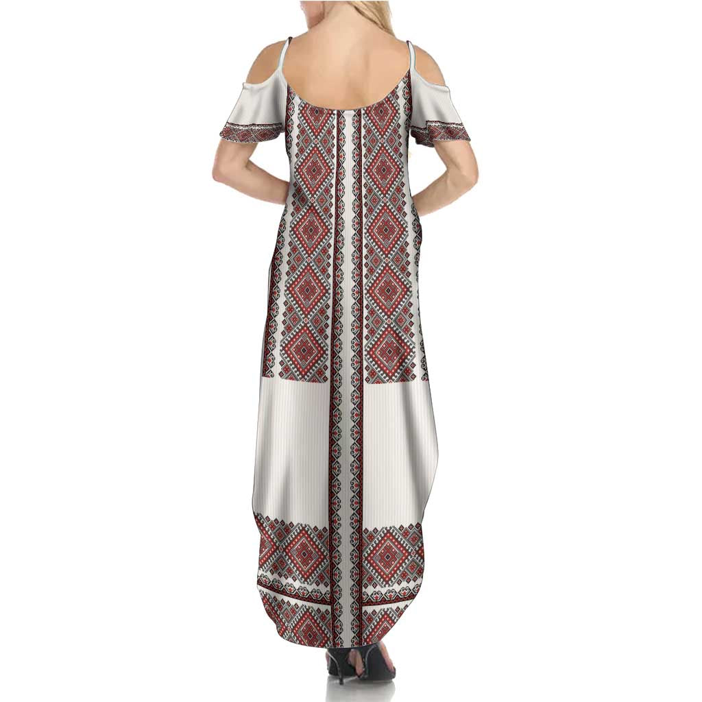 Ukraine Vyshyvanka Day Summer Maxi Dress Ukrainian Folk Seamless