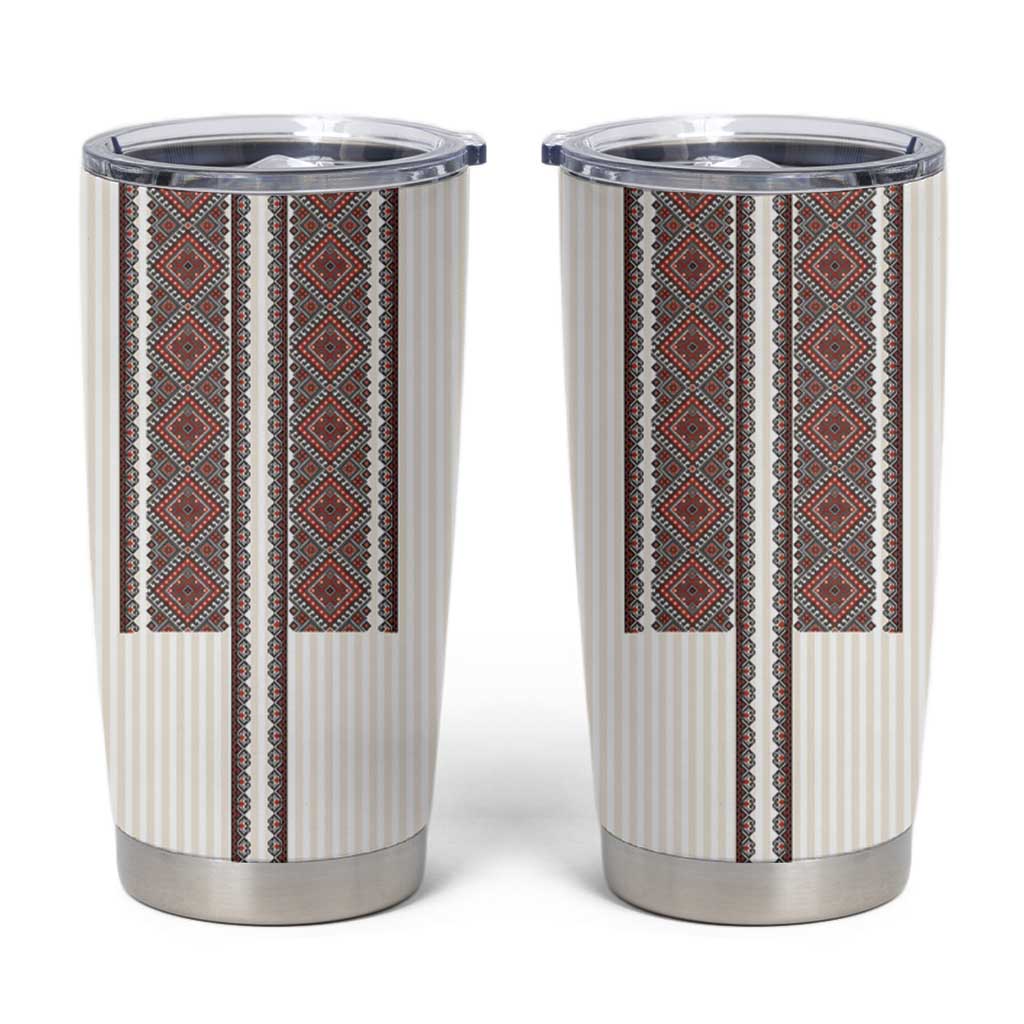 Ukraine Vyshyvanka Day Tumbler Cup Ukrainian Folk Seamless