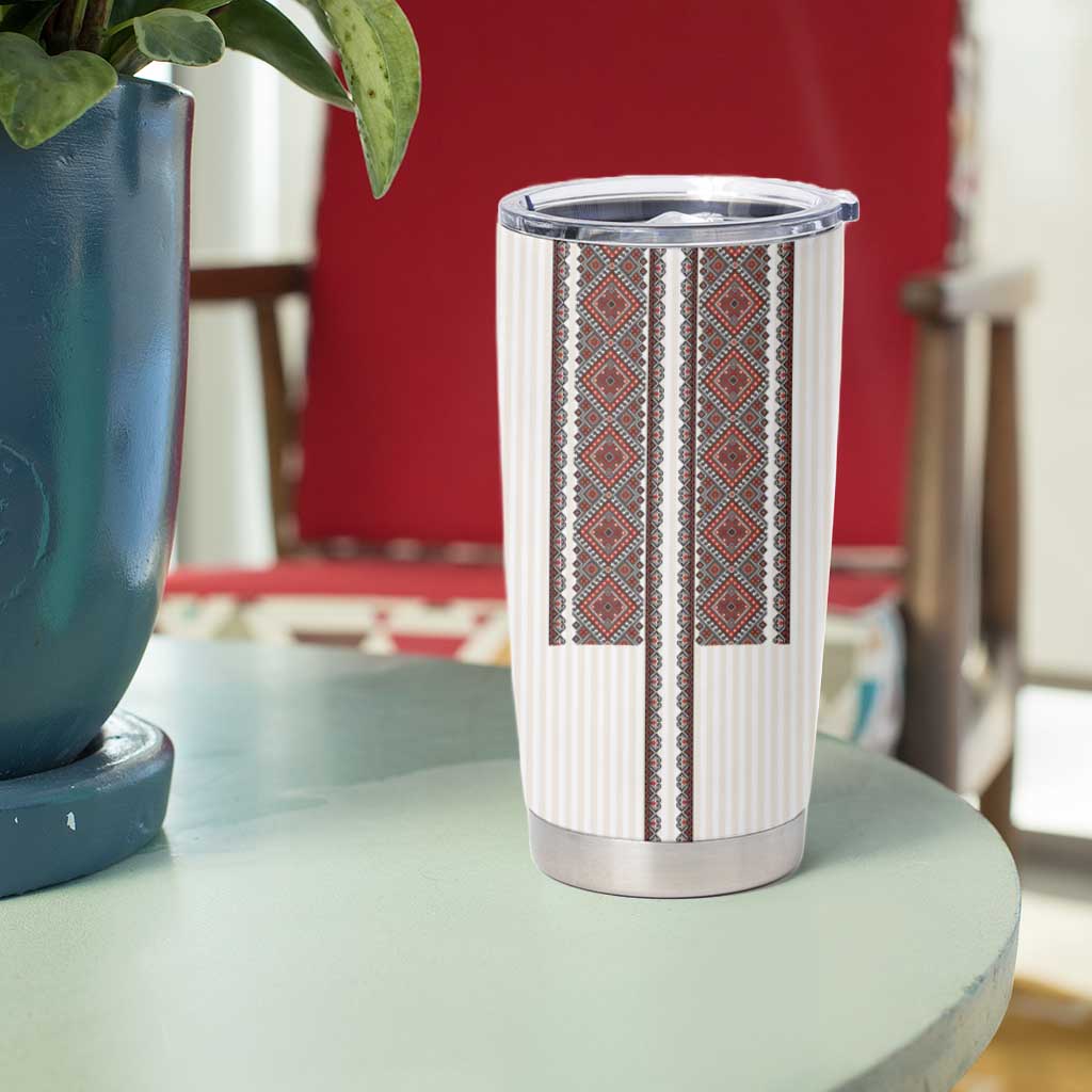 Ukraine Vyshyvanka Day Tumbler Cup Ukrainian Folk Seamless