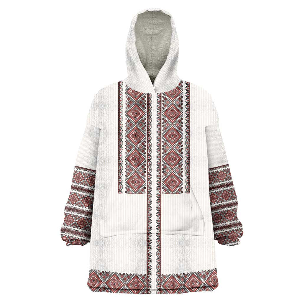 Ukraine Vyshyvanka Day Wearable Blanket Hoodie Ukrainian Folk Seamless