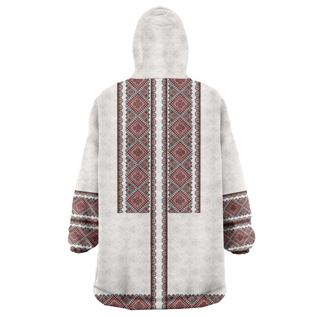 Ukraine Vyshyvanka Day Wearable Blanket Hoodie Ukrainian Folk Seamless