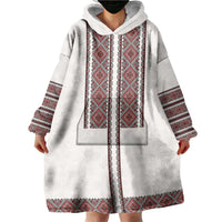 Ukraine Vyshyvanka Day Wearable Blanket Hoodie Ukrainian Folk Seamless