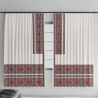 Ukraine Vyshyvanka Day Window Curtain Ukrainian Folk Seamless