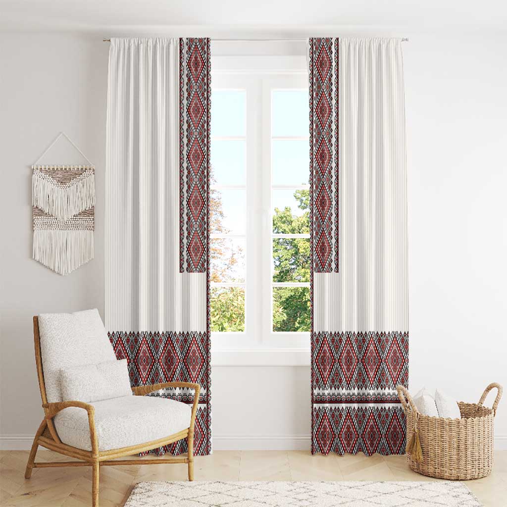 Ukraine Vyshyvanka Day Window Curtain Ukrainian Folk Seamless
