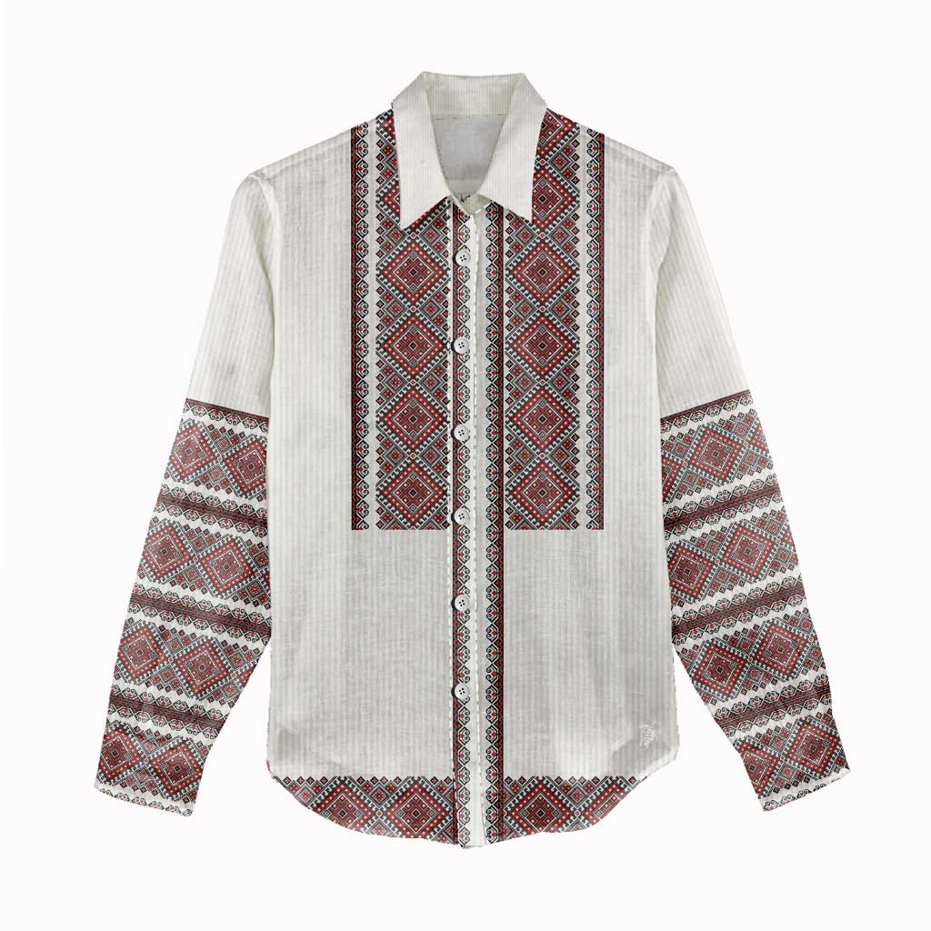Ukraine Vyshyvanka Day Women Casual Shirt Ukrainian Folk Seamless