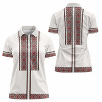 Ukraine Vyshyvanka Day Women Polo Shirt Ukrainian Folk Seamless
