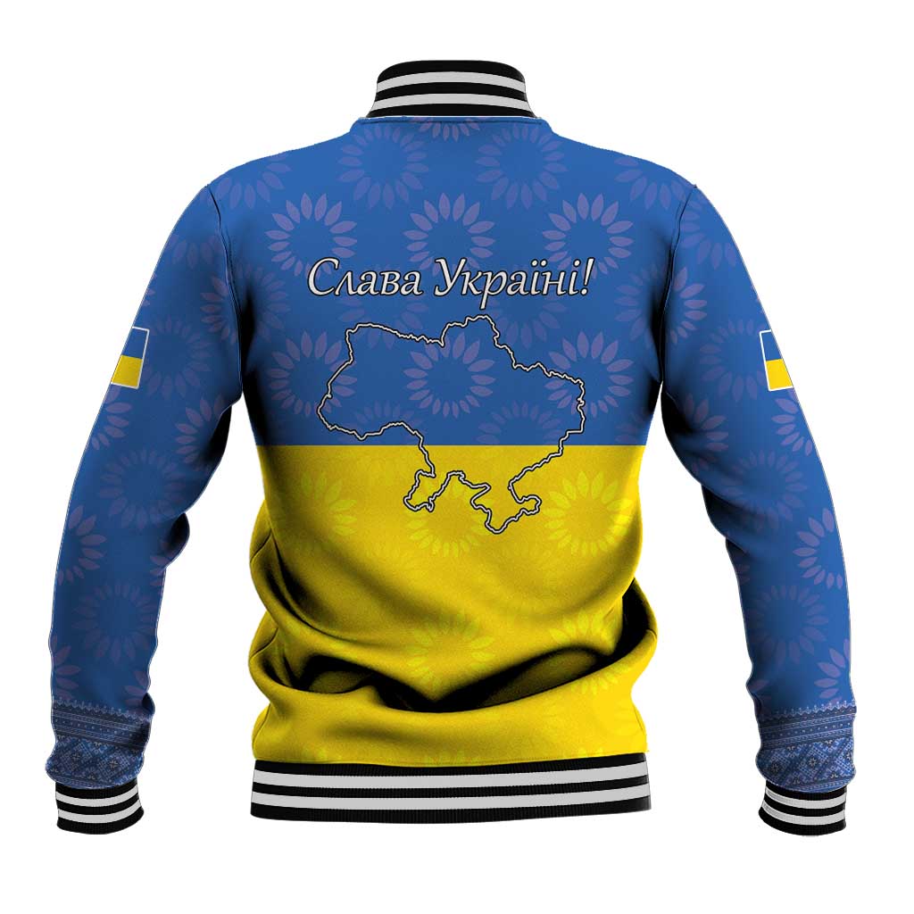 Ukraine National Flag Day Baseball Jacket 23 August with Sunflower