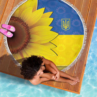 Ukraine National Flag Day Beach Blanket 23 August with Sunflower