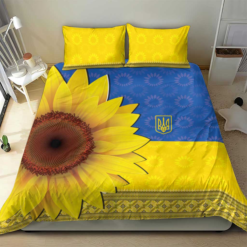 Ukraine National Flag Day Bedding Set 23 August with Sunflower