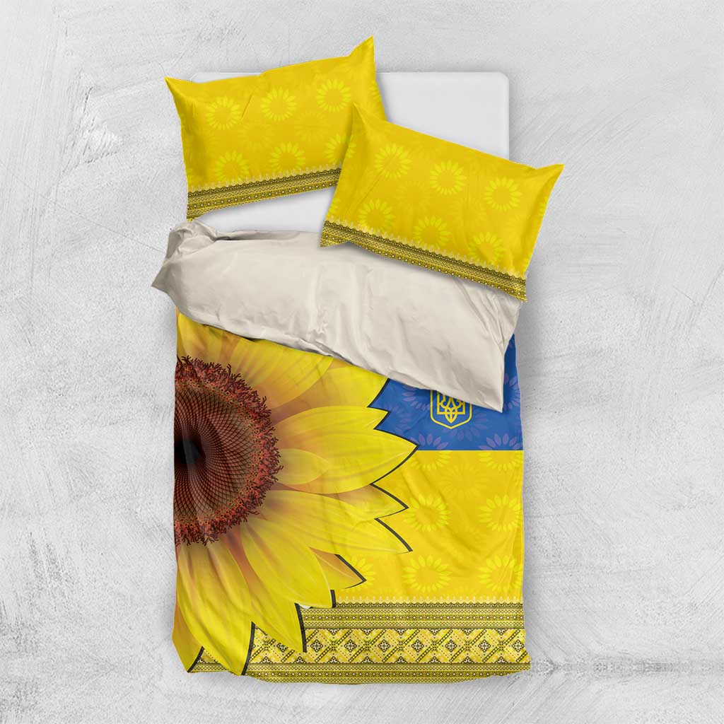 Ukraine National Flag Day Bedding Set 23 August with Sunflower