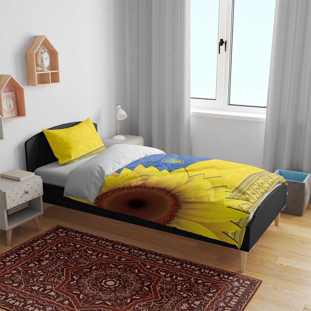 Ukraine National Flag Day Bedding Set 23 August with Sunflower