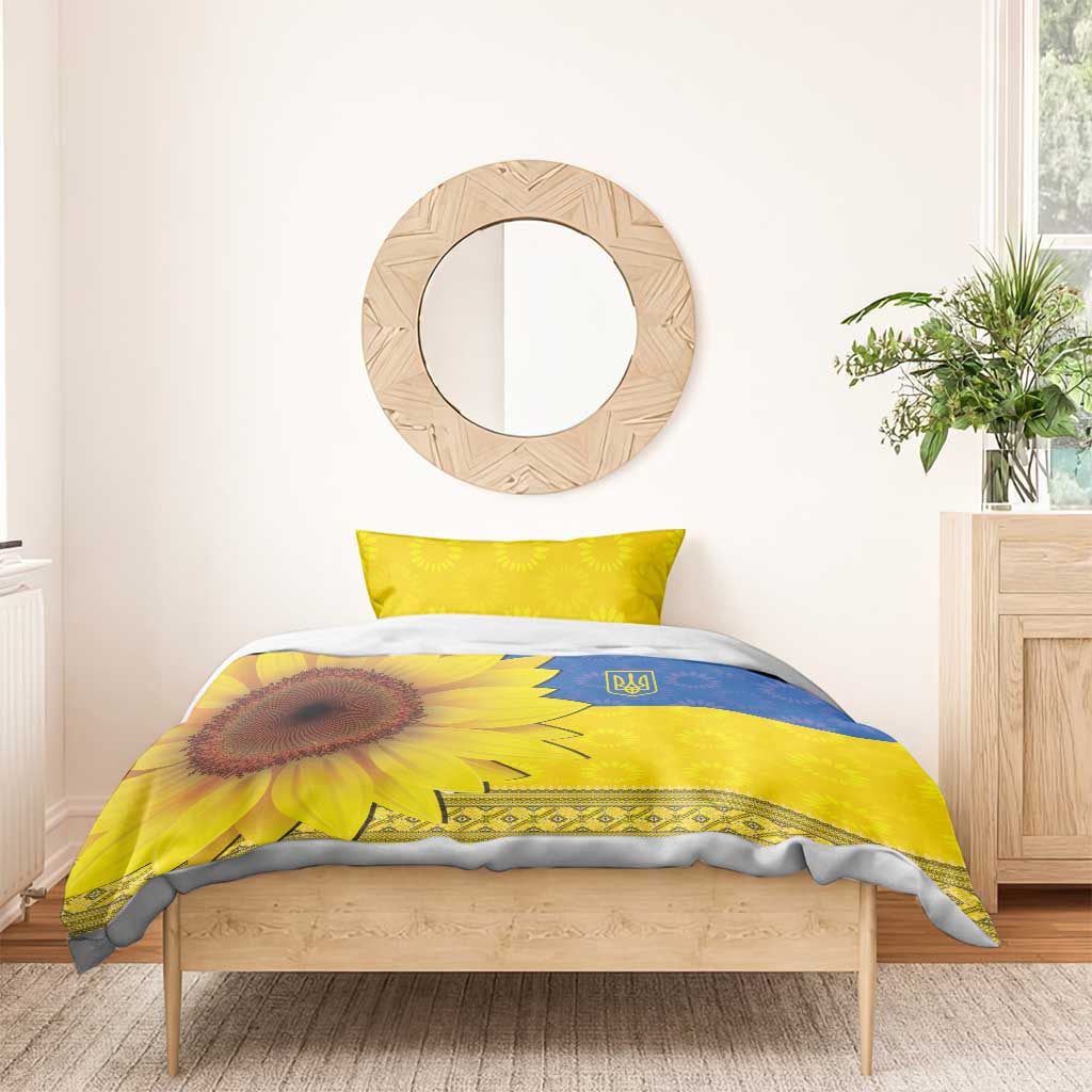 Ukraine National Flag Day Bedding Set 23 August with Sunflower