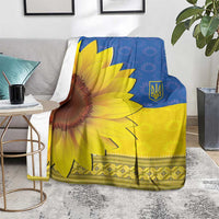 Ukraine National Flag Day Blanket 23 August with Sunflower