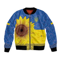 Ukraine National Flag Day Bomber Jacket 23 August with Sunflower