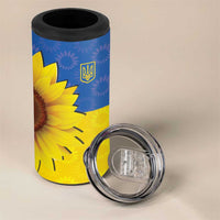 Ukraine National Flag Day 4 in 1 Can Cooler Tumbler 23 August with Sunflower