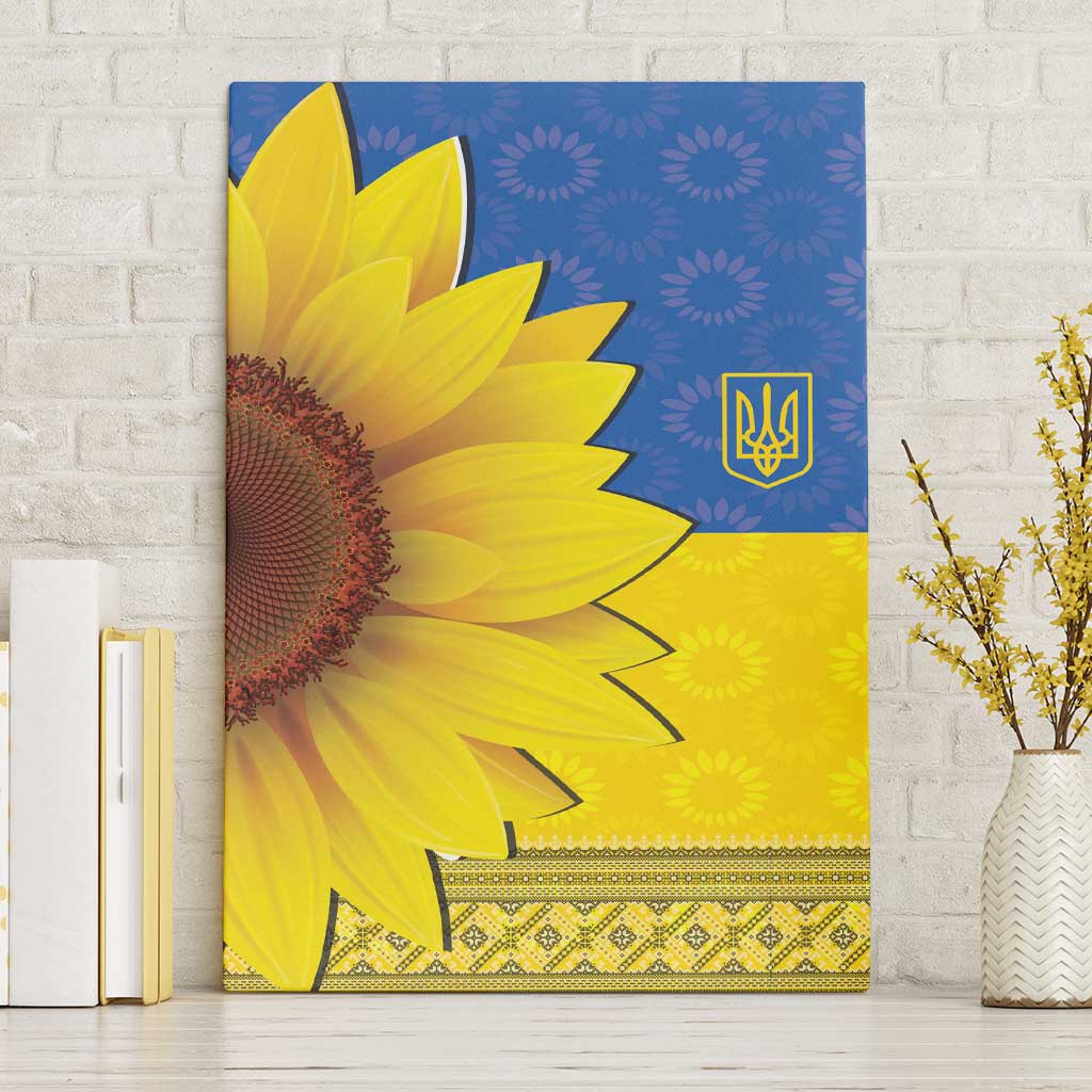 Ukraine National Flag Day Canvas Wall Art 23 August with Sunflower