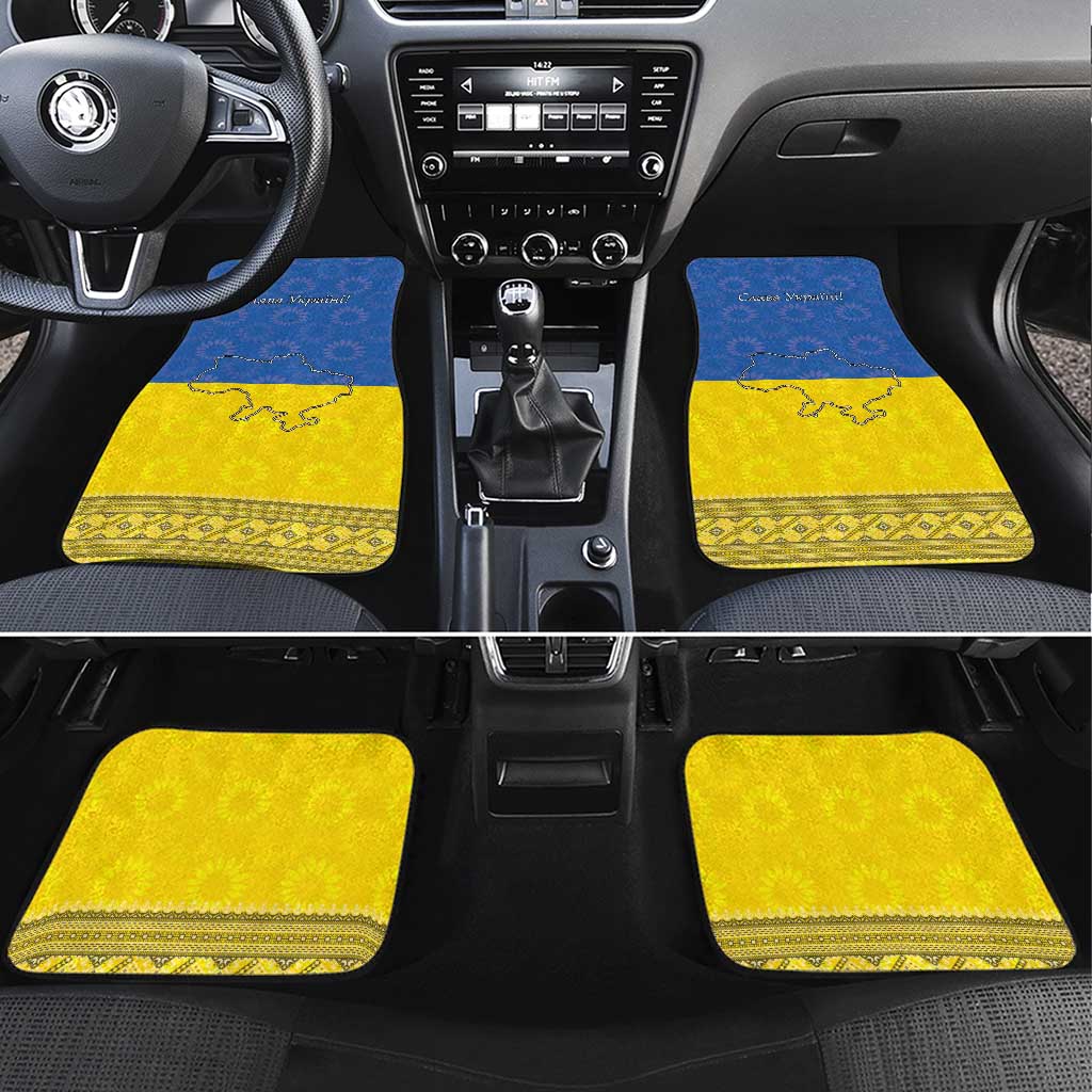 Ukraine National Flag Day Car Mats 23 August with Sunflower