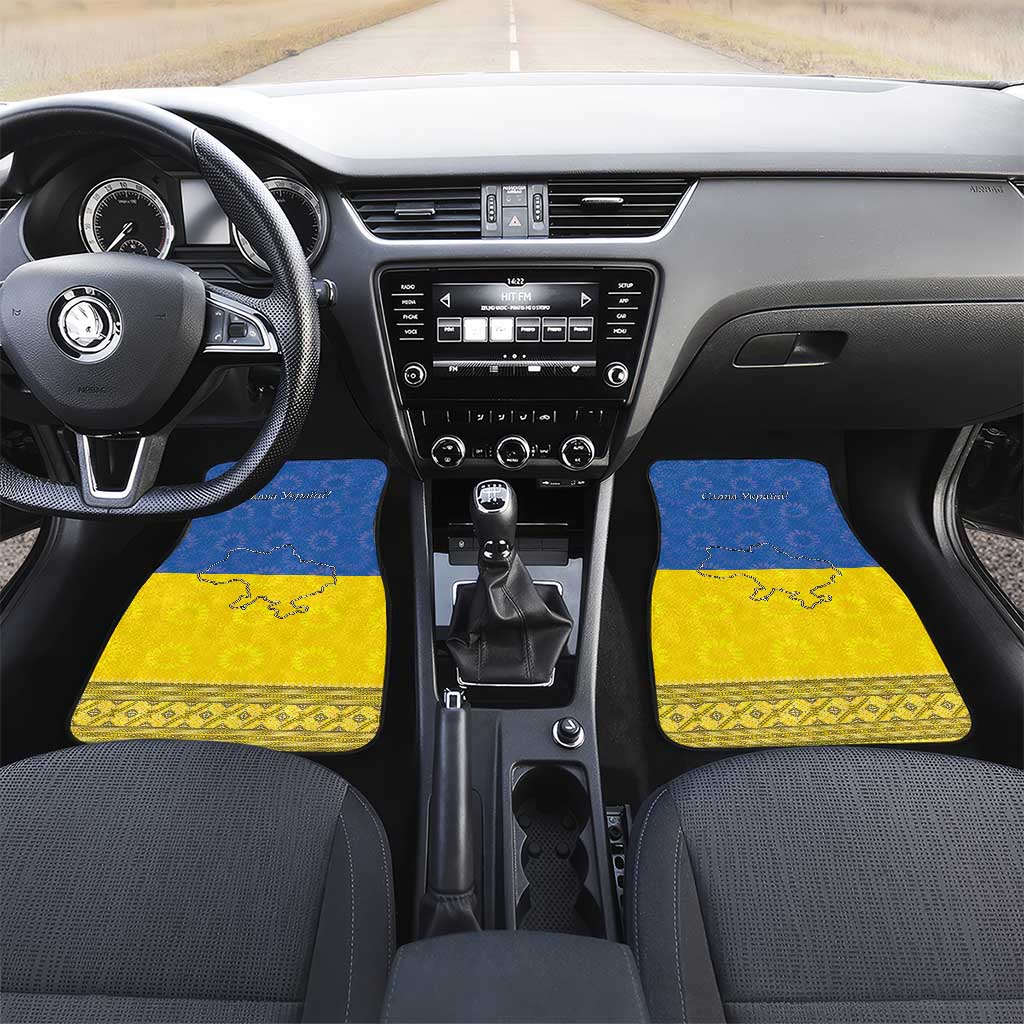 Ukraine National Flag Day Car Mats 23 August with Sunflower