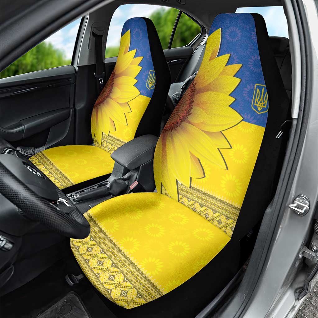 Ukraine National Flag Day Car Seat Cover 23 August with Sunflower
