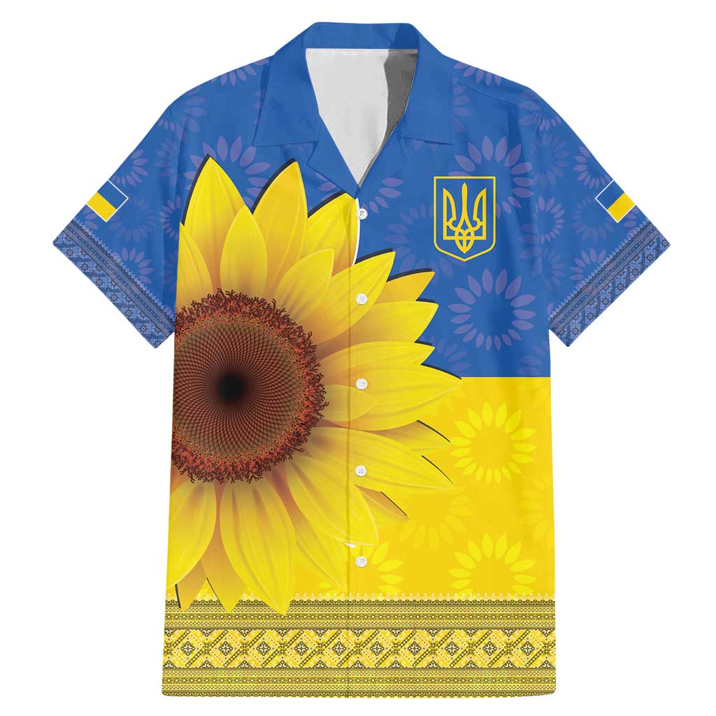 Ukraine National Flag Day Family Matching Mermaid Dress and Hawaiian Shirt 23 August with Sunflower