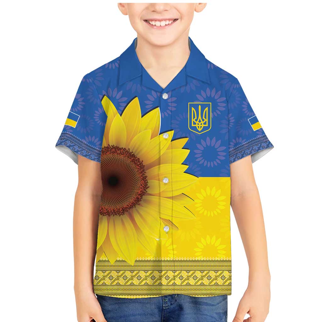Ukraine National Flag Day Family Matching Mermaid Dress and Hawaiian Shirt 23 August with Sunflower