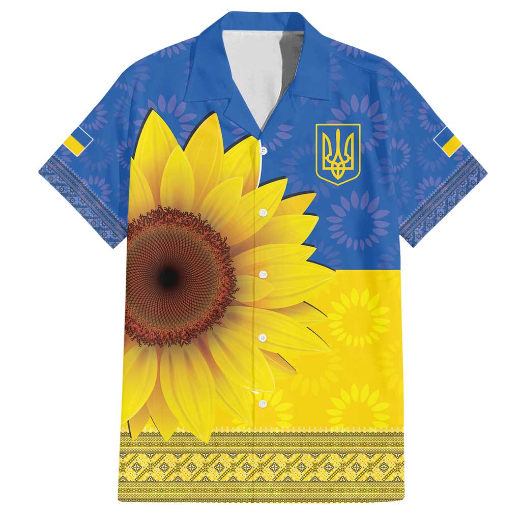 Ukraine National Flag Day Family Matching Puletasi and Hawaiian Shirt 23 August with Sunflower