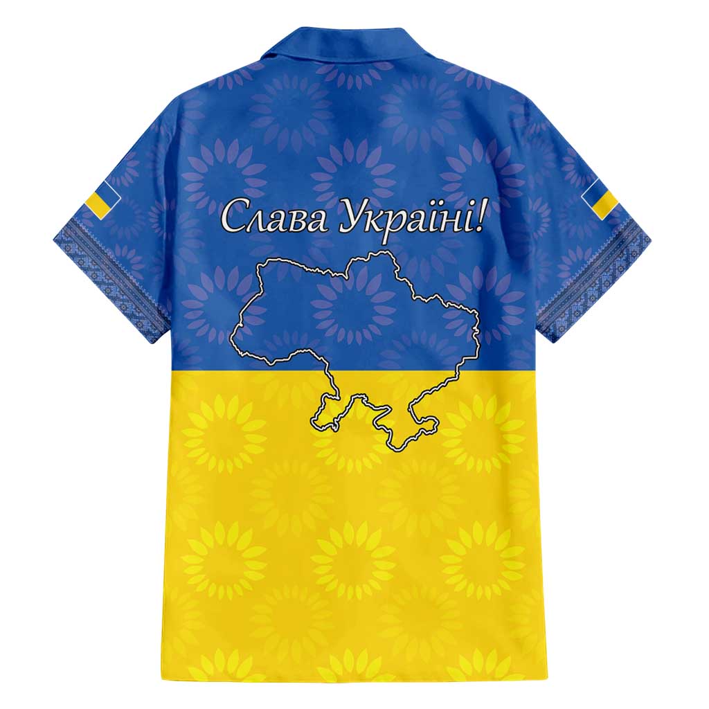 Ukraine National Flag Day Family Matching Short Sleeve Bodycon Dress and Hawaiian Shirt 23 August with Sunflower