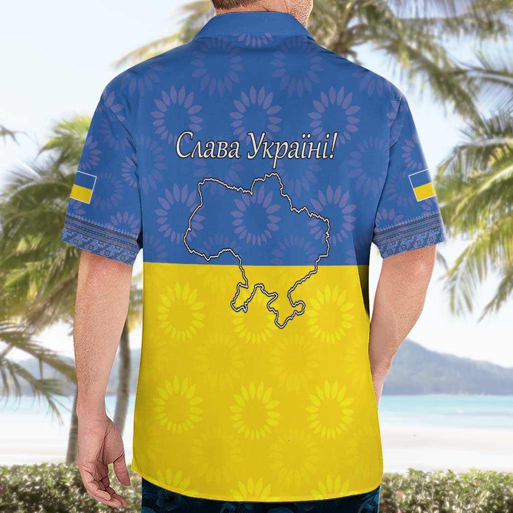 Ukraine National Flag Day Hawaiian Shirt 23 August with Sunflower