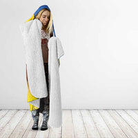Ukraine National Flag Day Hooded Blanket 23 August with Sunflower