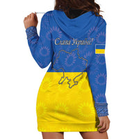 Ukraine National Flag Day Hoodie Dress 23 August with Sunflower