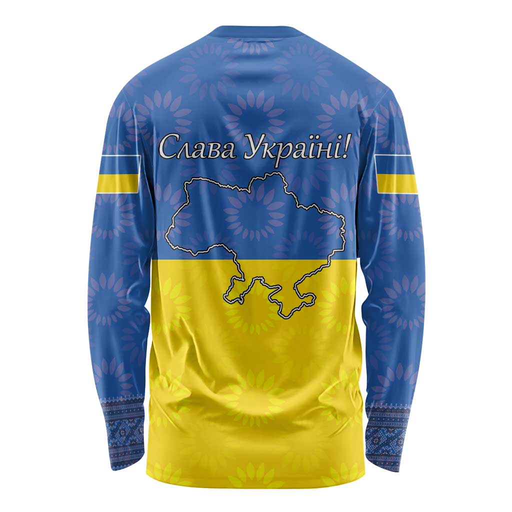 Ukraine National Flag Day Long Sleeve Shirt 23 August with Sunflower