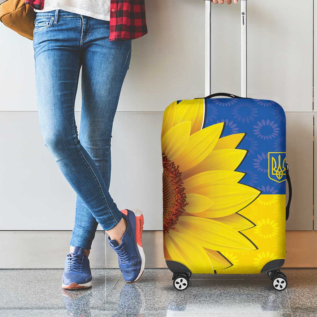 Ukraine National Flag Day Luggage Cover 23 August with Sunflower