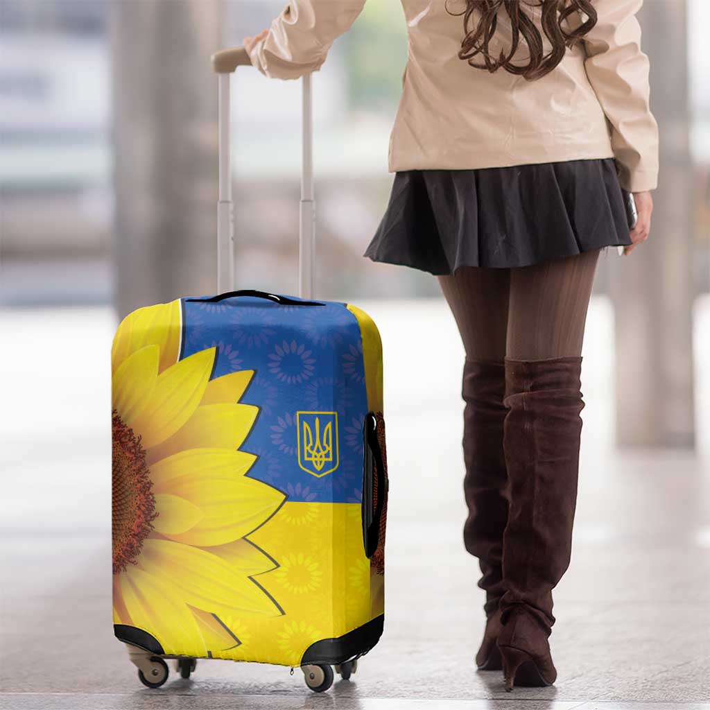 Ukraine National Flag Day Luggage Cover 23 August with Sunflower