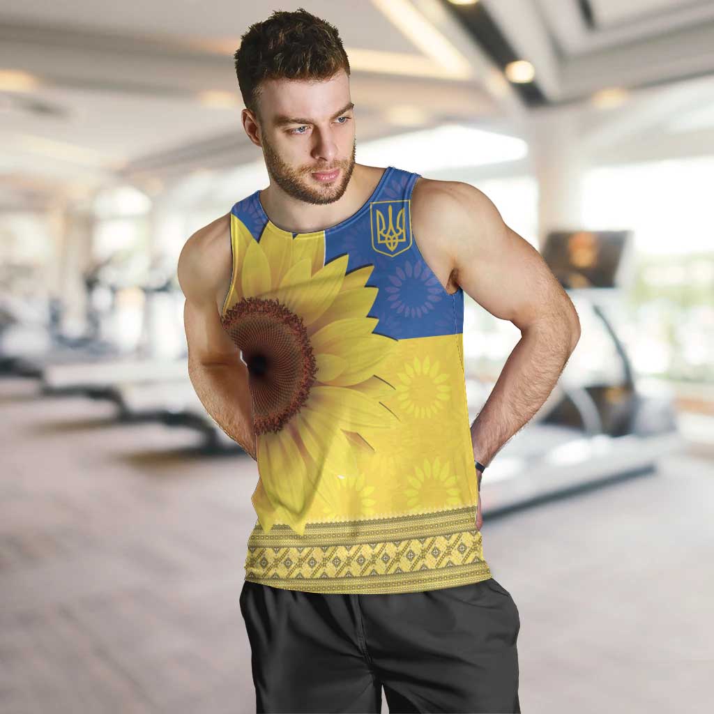 Ukraine National Flag Day Men Tank Top 23 August with Sunflower