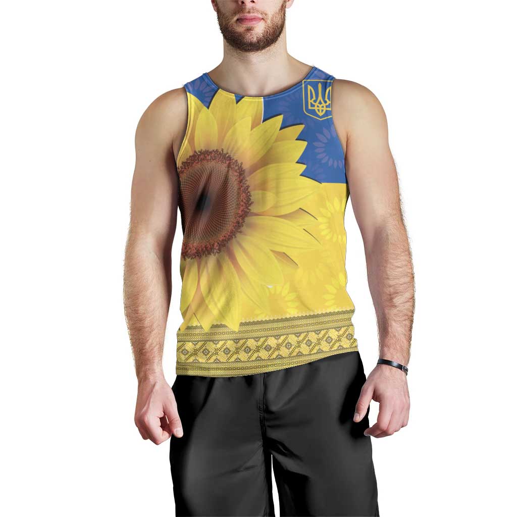 Ukraine National Flag Day Men Tank Top 23 August with Sunflower