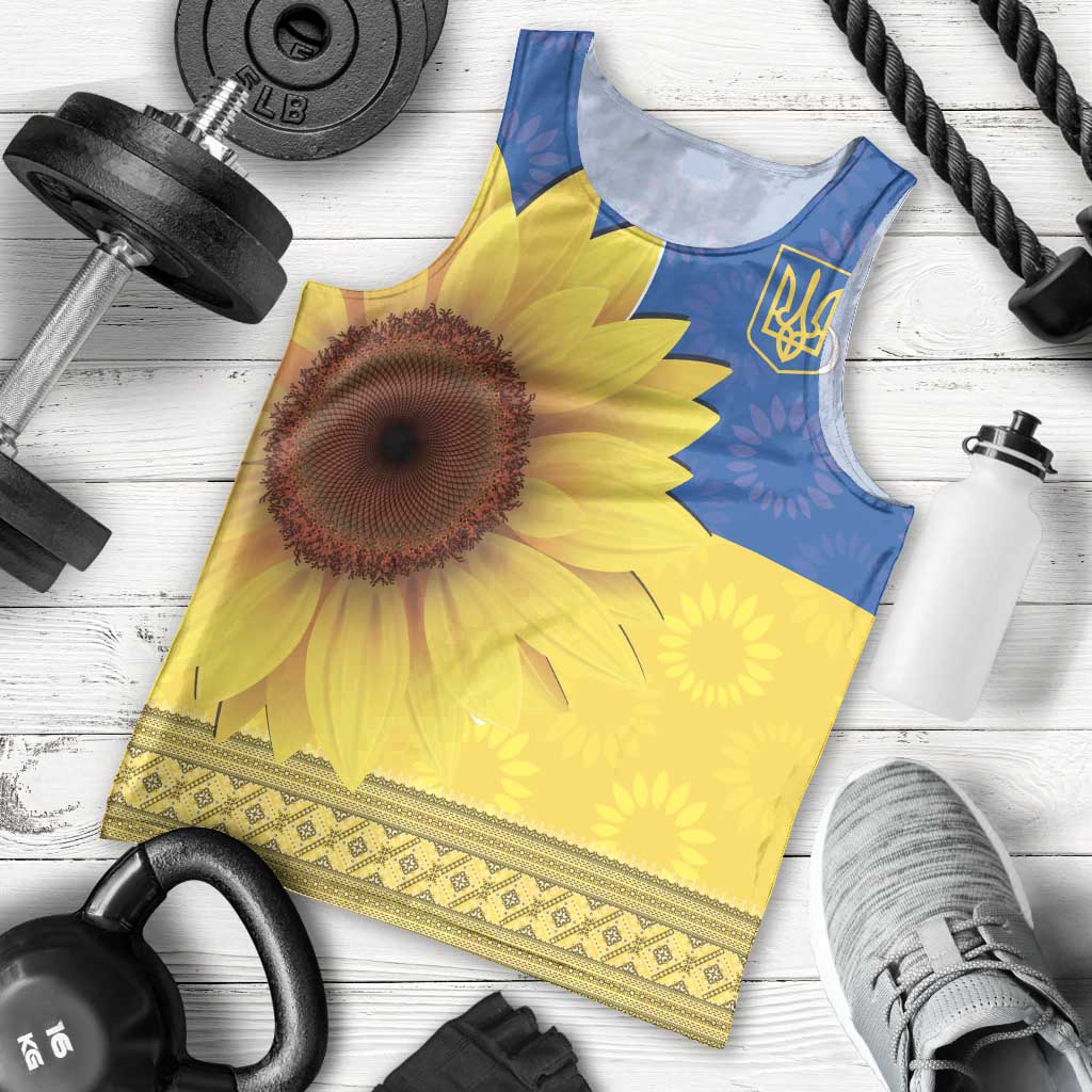 Ukraine National Flag Day Men Tank Top 23 August with Sunflower