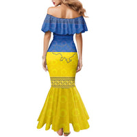 Ukraine National Flag Day Mermaid Dress 23 August with Sunflower